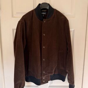 Bonobos Men's Dark Brown Bomber Jacket